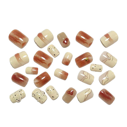 Artificial Nail Set with Elegant Marble Design Acalora