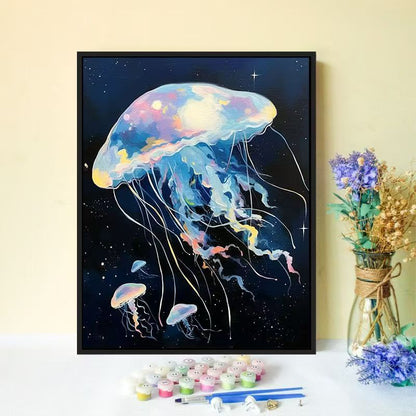 Jellyfish-Inspired Canvas Wall Art