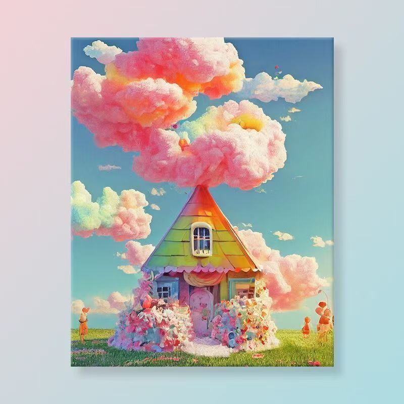 Whimsical Fantasy Landscape Canvas Art