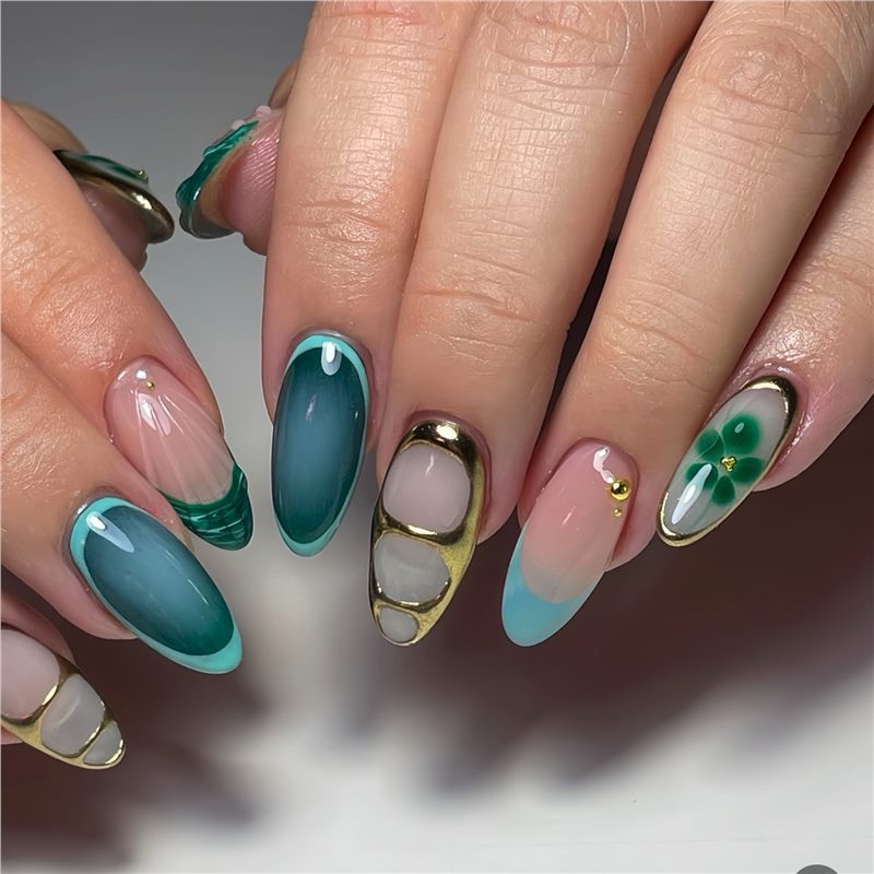Artistic Press-On Nail Extensions with Unique Designs Acalora