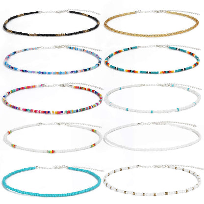 Colorful Beaded Choker Necklace Acalora