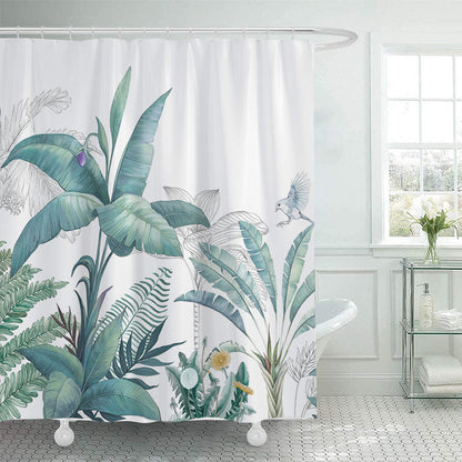 Tropical Botanical Shower Curtain