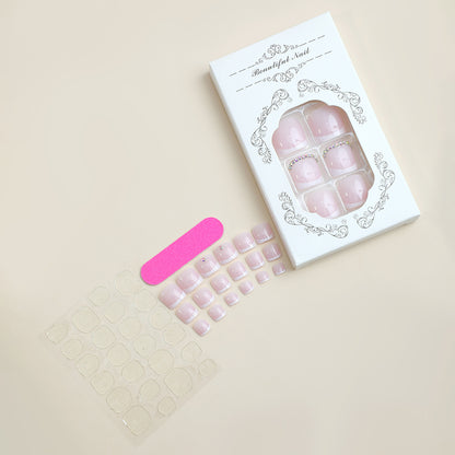 Premium Decorative Press-On Nail Set with Elegant Design Elements Acalora