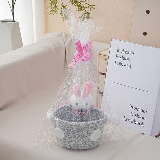 Cozy storage basket with bear motif Acalora