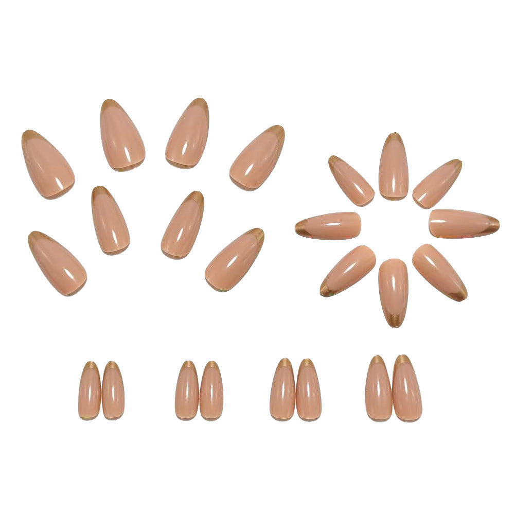 Artificial nails with metallic tip design Acalora