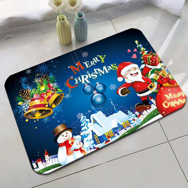Festive Holiday-Themed Bath Mat