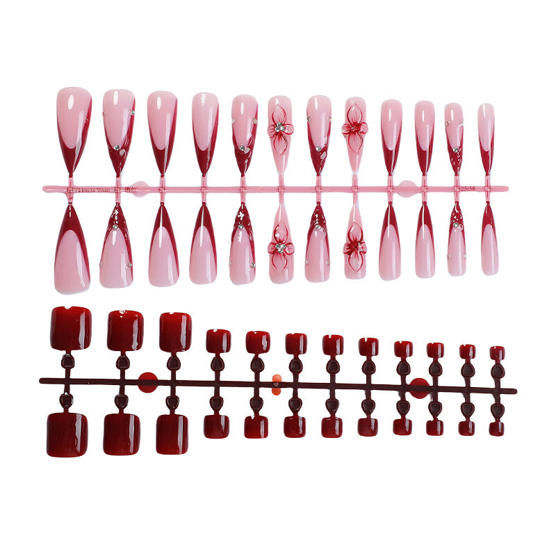 Elegant Decorative Press-On Nail Set Acalora
