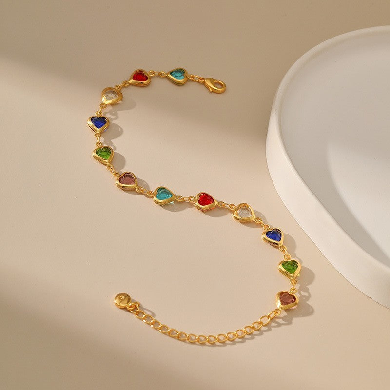 Butterfly and Daisy Charm Anklet Acalora