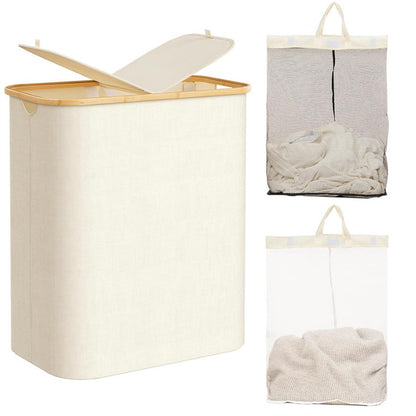 Laundry basket with practical lid and carrying handles Acalora