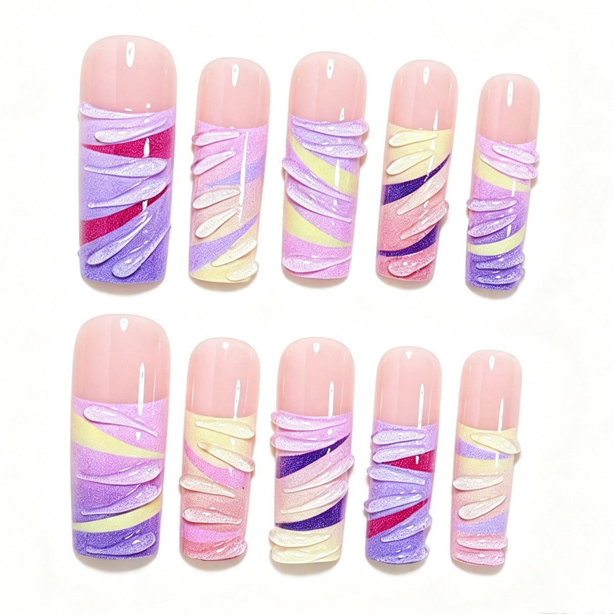 Artistic Long Nail Tips Acalora