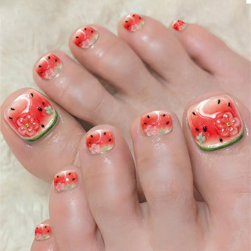 Artistic Fruit Pattern Press-On Nails Acalora