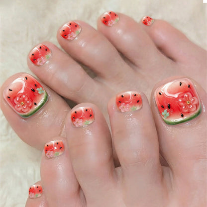 Artistic Fruit Pattern Press-On Nails Acalora