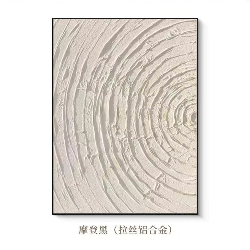 Textured Circular Relief Canvas Artwork