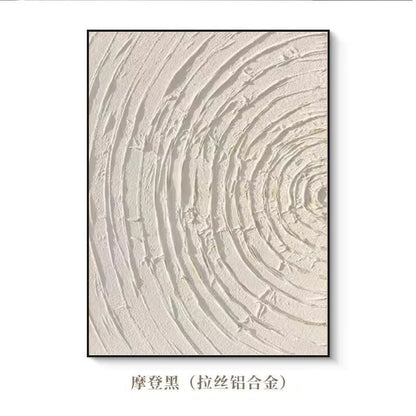 Textured Circular Relief Canvas Artwork