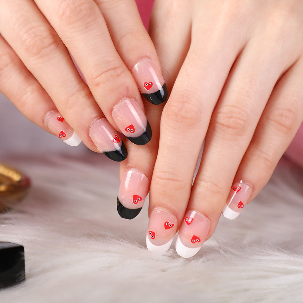 Elegant French Style Artificial Nails Acalora