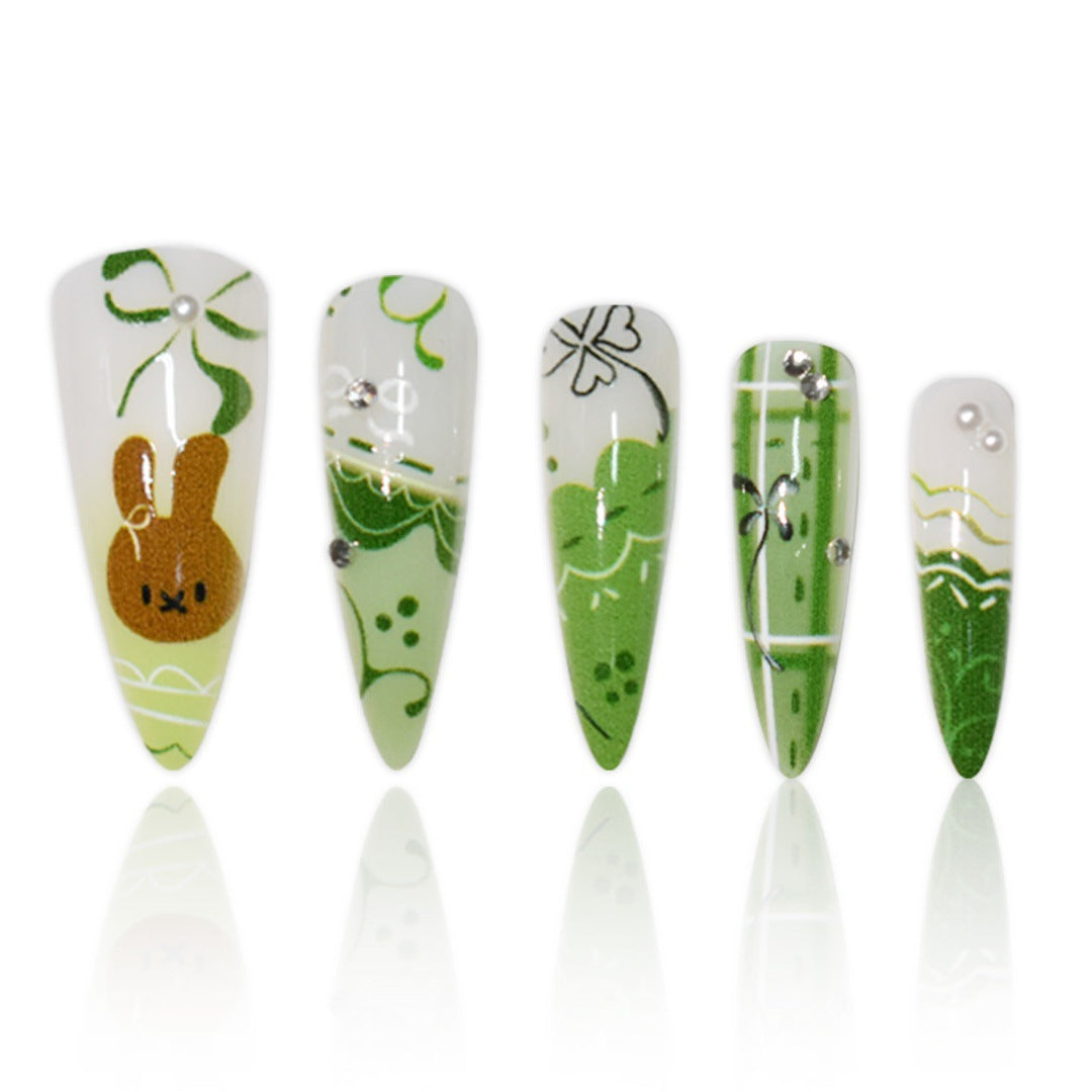 Decorative 3D Themed Press-On Nails Acalora