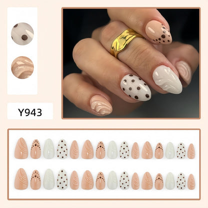 Artificial nails in refined dot design Acalora
