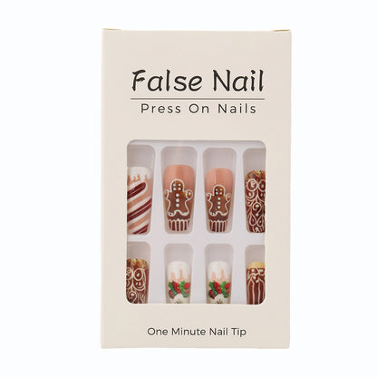 Artificial nails with Christmas design Acalora