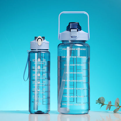 Women's Motivational Water Bottle with Time Markers Bowlift
