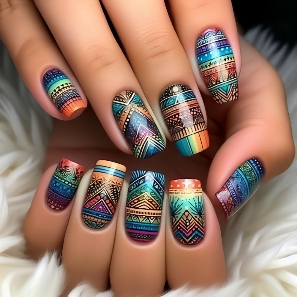 Creative Art Nails in Ethno Design Acalora