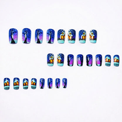 Artistic Winter Scene Nail Art Acalora