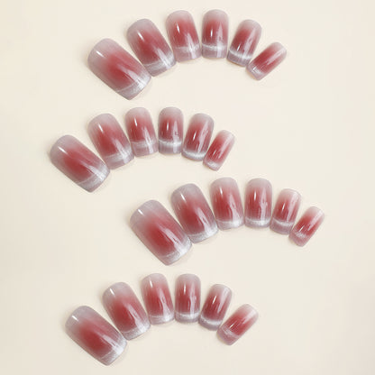 Elegant Press-On Nail Kit with Gradient Design Acalora