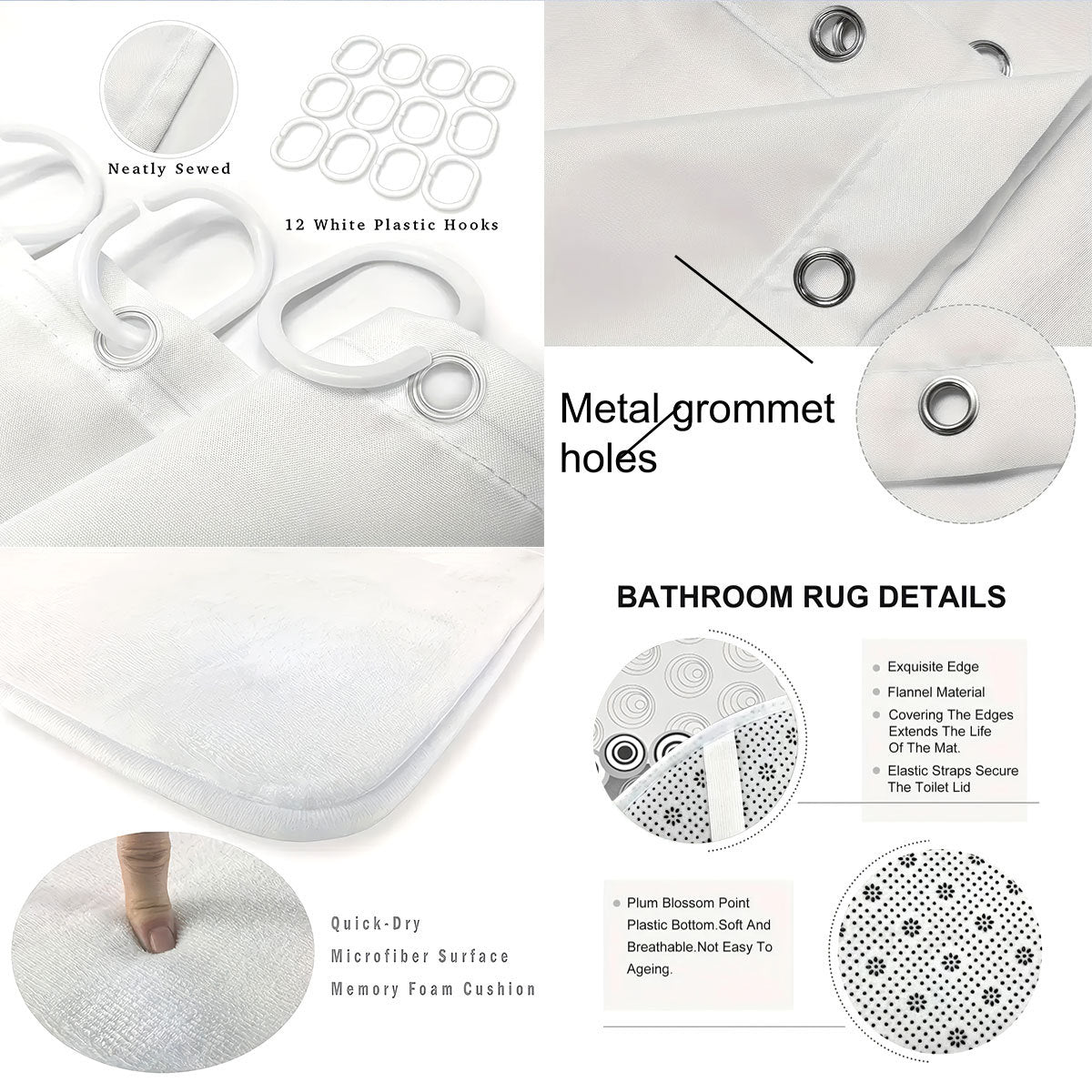 Abstract Design Four-Piece Digital Bathroom Set