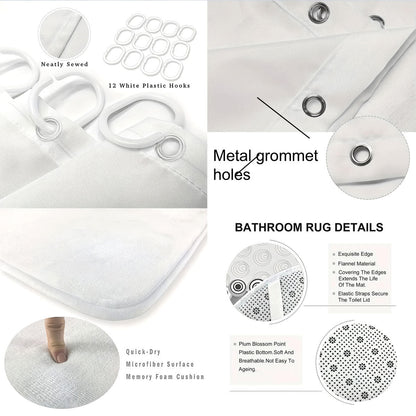 Abstract Design Four-Piece Digital Bathroom Set