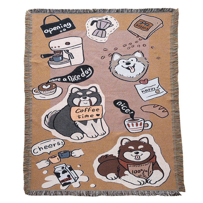 Cozy Cartoon-Inspired Throw Blanket