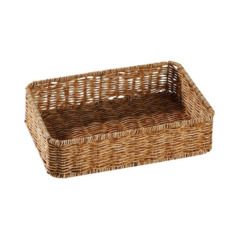 Unisex Rectangular Storage Basket Made of Hand-Woven Material Skanto