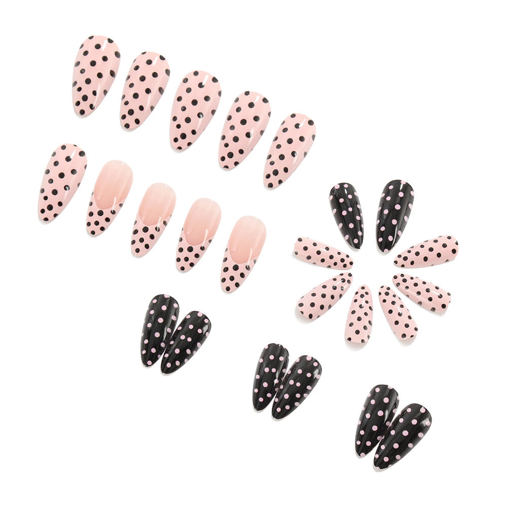 Acrylic nails with dot design Acalora