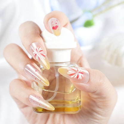 Artistic Floral Nail Art Extensions Acalora