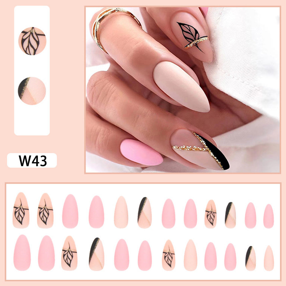 Artificial Nail Set with Glamorous Marbled Design Acalora