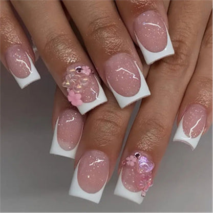 Artistic Press-On Nail Set with Premium Embellishments Acalora
