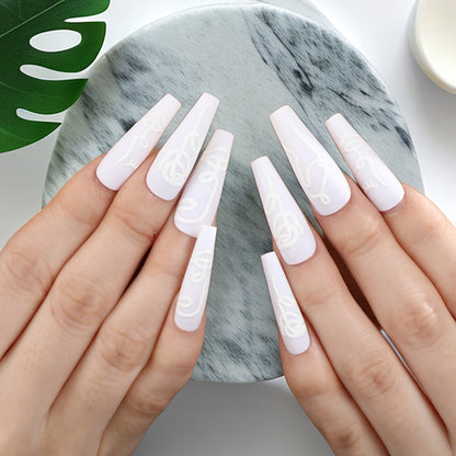Glossy Design Artificial Nails Acalora