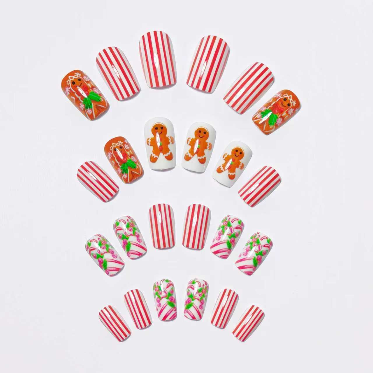 Festive Holiday Gingerbread Nail Art Acalora