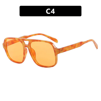 Women's modern square sunglasses with stylish transparent frame Karnz