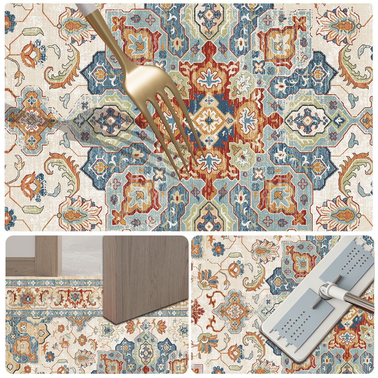 Elegant Vintage-Inspired Bath Mat Acalora