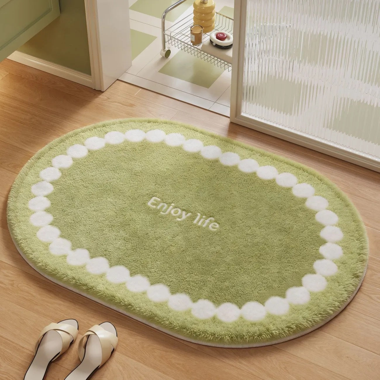 Soft Plush Round Bathroom Rug