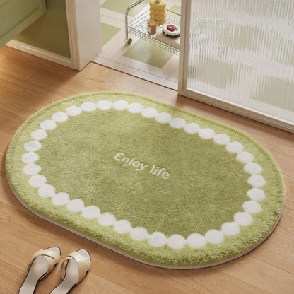 Soft Plush Round Bathroom Rug