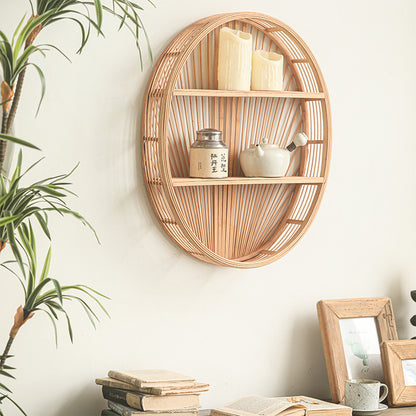 Wall shelf made of natural rattan Acalora