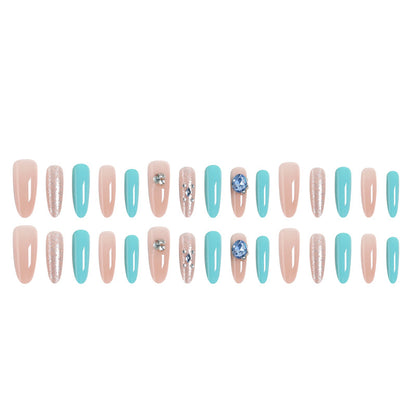 Artificial nail set with glamorous 3D applications and sparkling design Acalora