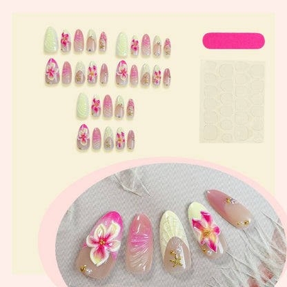 Artistic Floral Press-On Nails Acalora