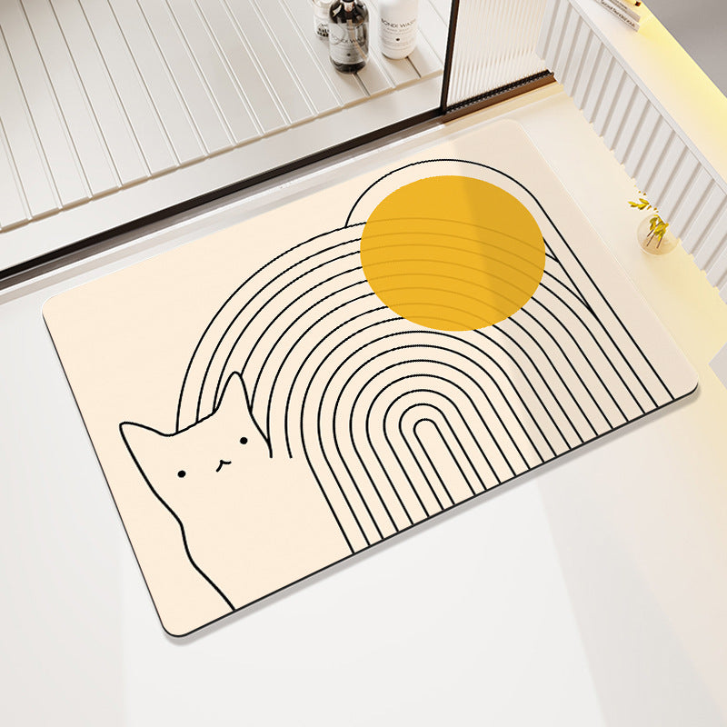 Geometric Patterned Anti-Fatigue Bath Mat Acalora