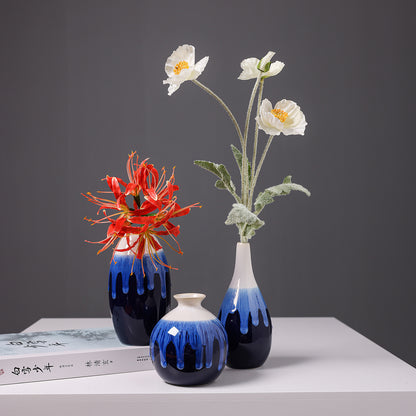 Artistic Glazed Ceramic Teardrop Vase