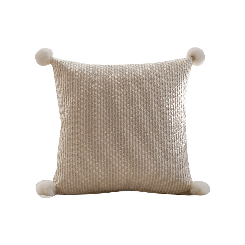 Decorative Pom-Pom Throw Pillow