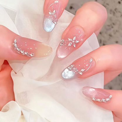 Artificial nail set with shiny 3D accents Acalora