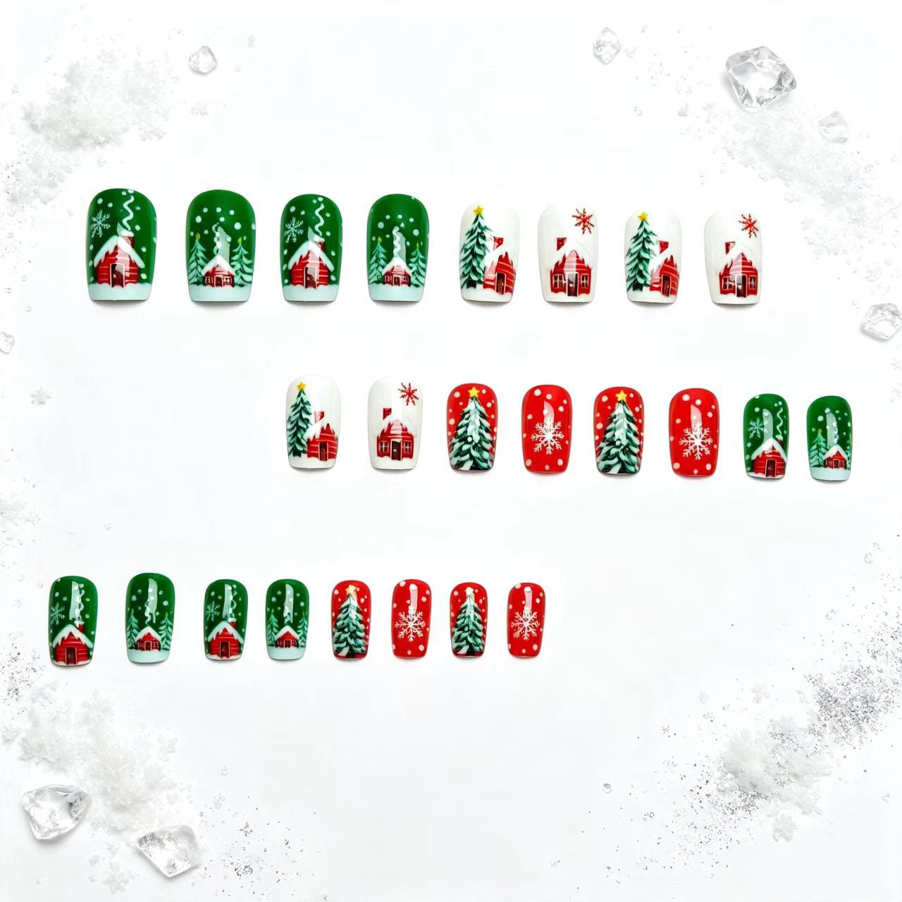 Holiday-Themed Festive Nail Art Acalora
