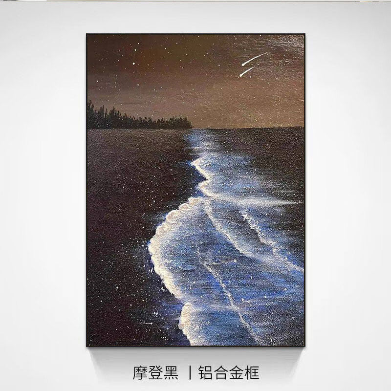 Ocean Waves Textured Canvas Art