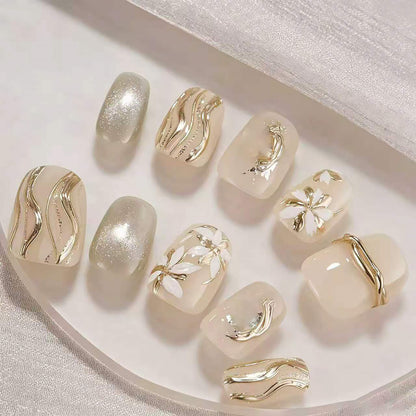 Elegant Decorative Press-On Nail Set Acalora